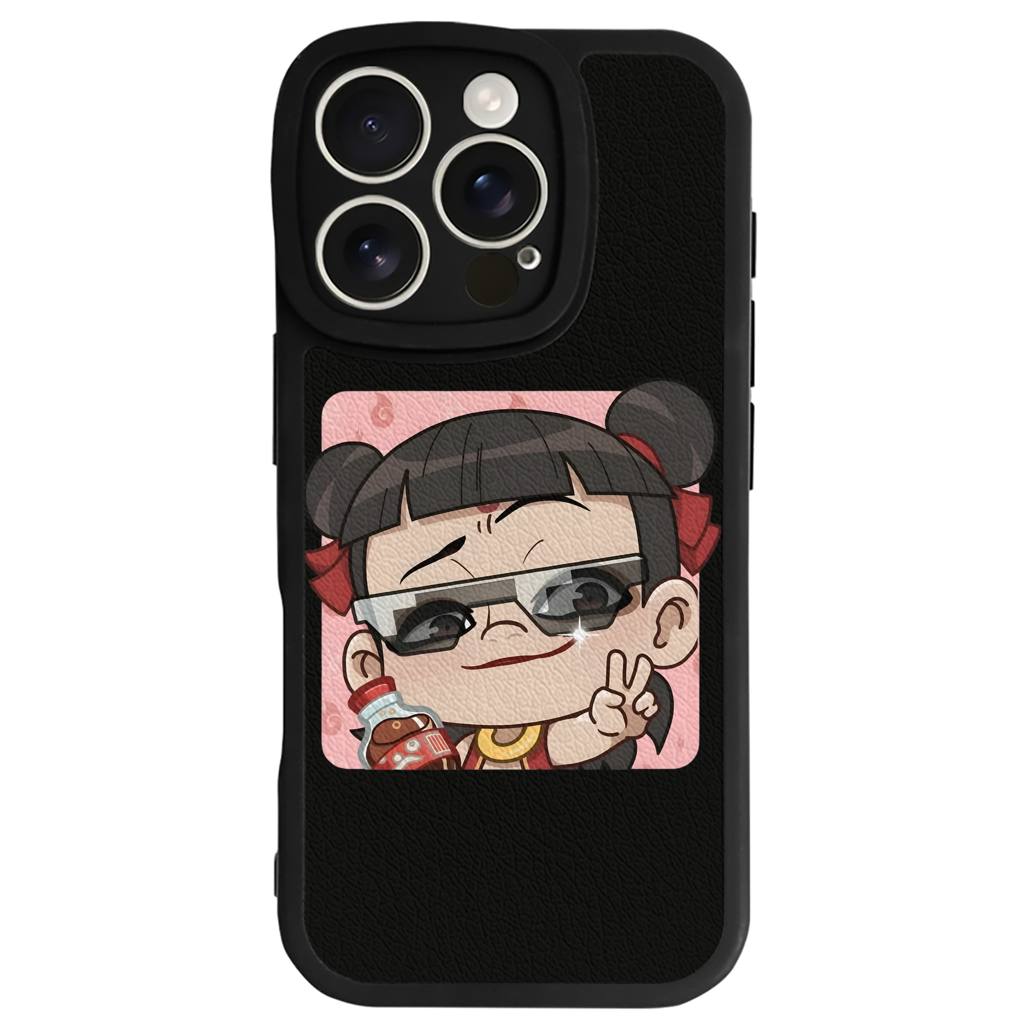（画像用） Ne Zha 2 ナタ 魔童の大暴れ 【iPhone 16シリーズ対応】シリコンスマホケース（レザー調） 材質：シリコン